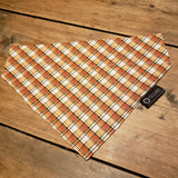 Dog bandana Over the Collar Style Small Fall Plaid