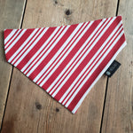 Dog bandana Over the Collar Style Candy Cane Christmas print