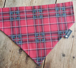 Dog Bandana Over the Collar Style Christmas Plaid Christmas Day